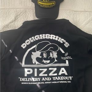 Doughbrik’s pizza jacket and hat